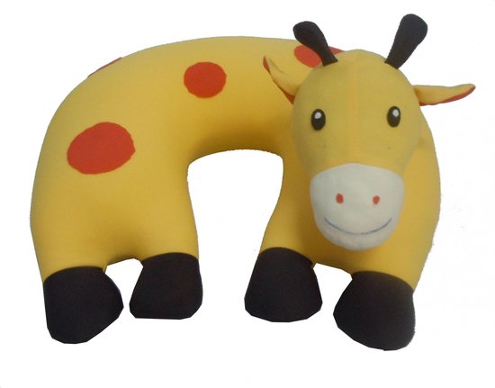 Cuddlebug Nekkussen Giraffe - Geel