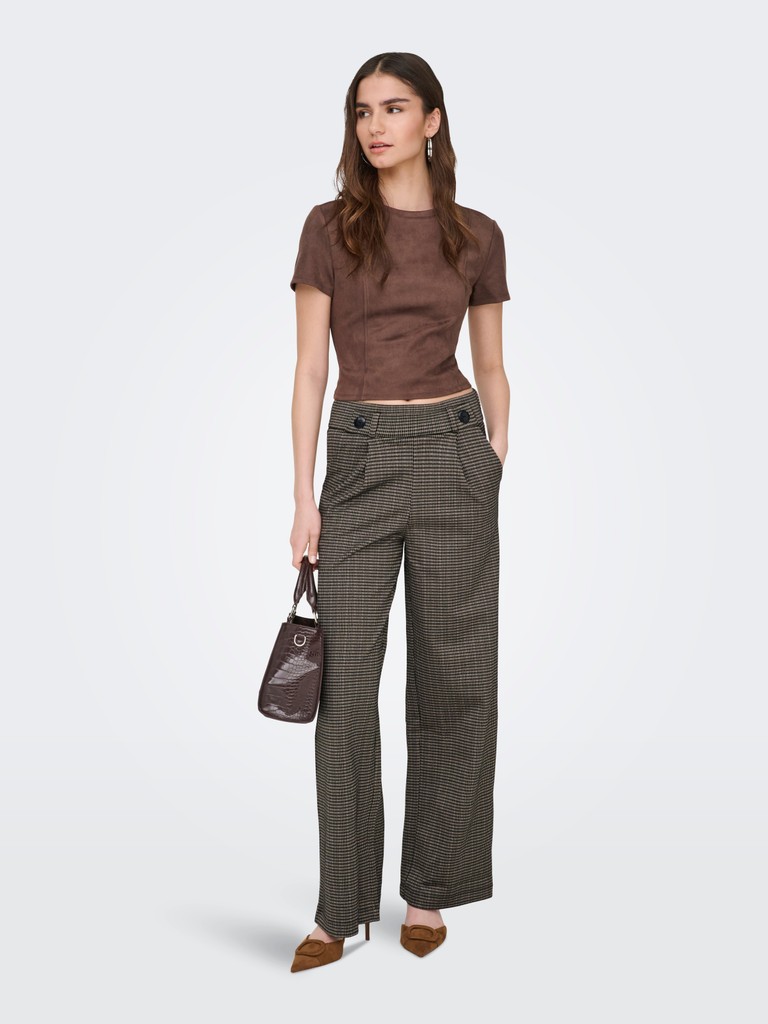 JDY Geggo Mia Long Check Pant Dames