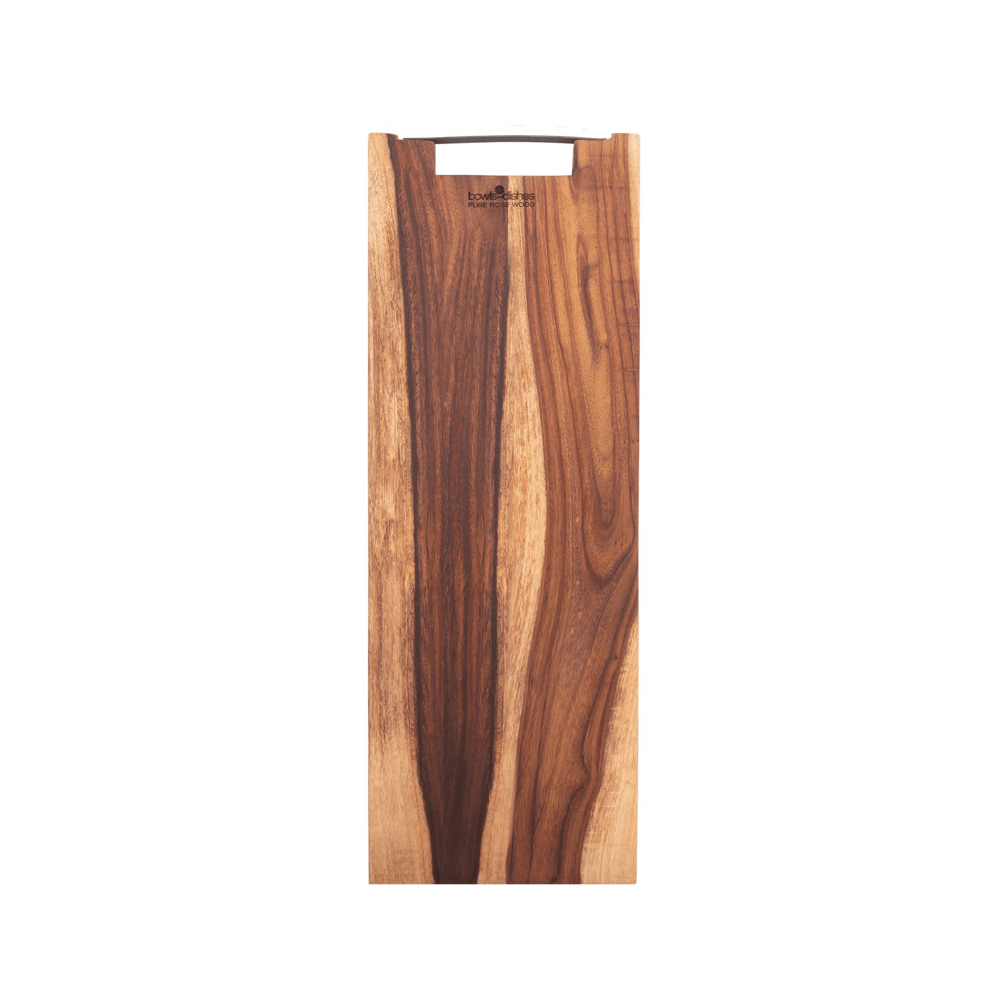 Bowls and Dishes Pure Rose Wood Serveerplank 59 cm Met Metalen Handvat