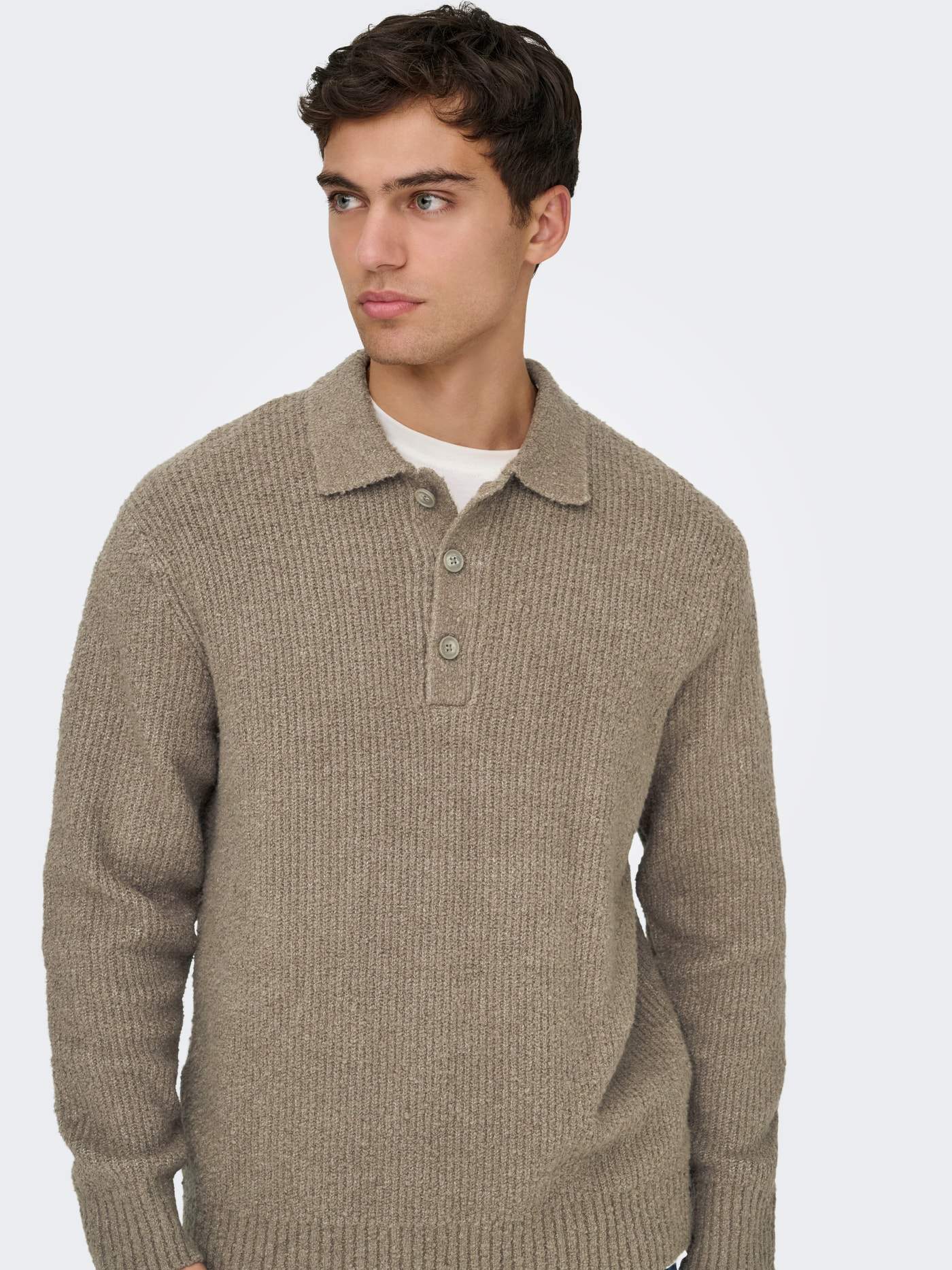 Only & Sons Dale Rlx LS Polo Knit Heren