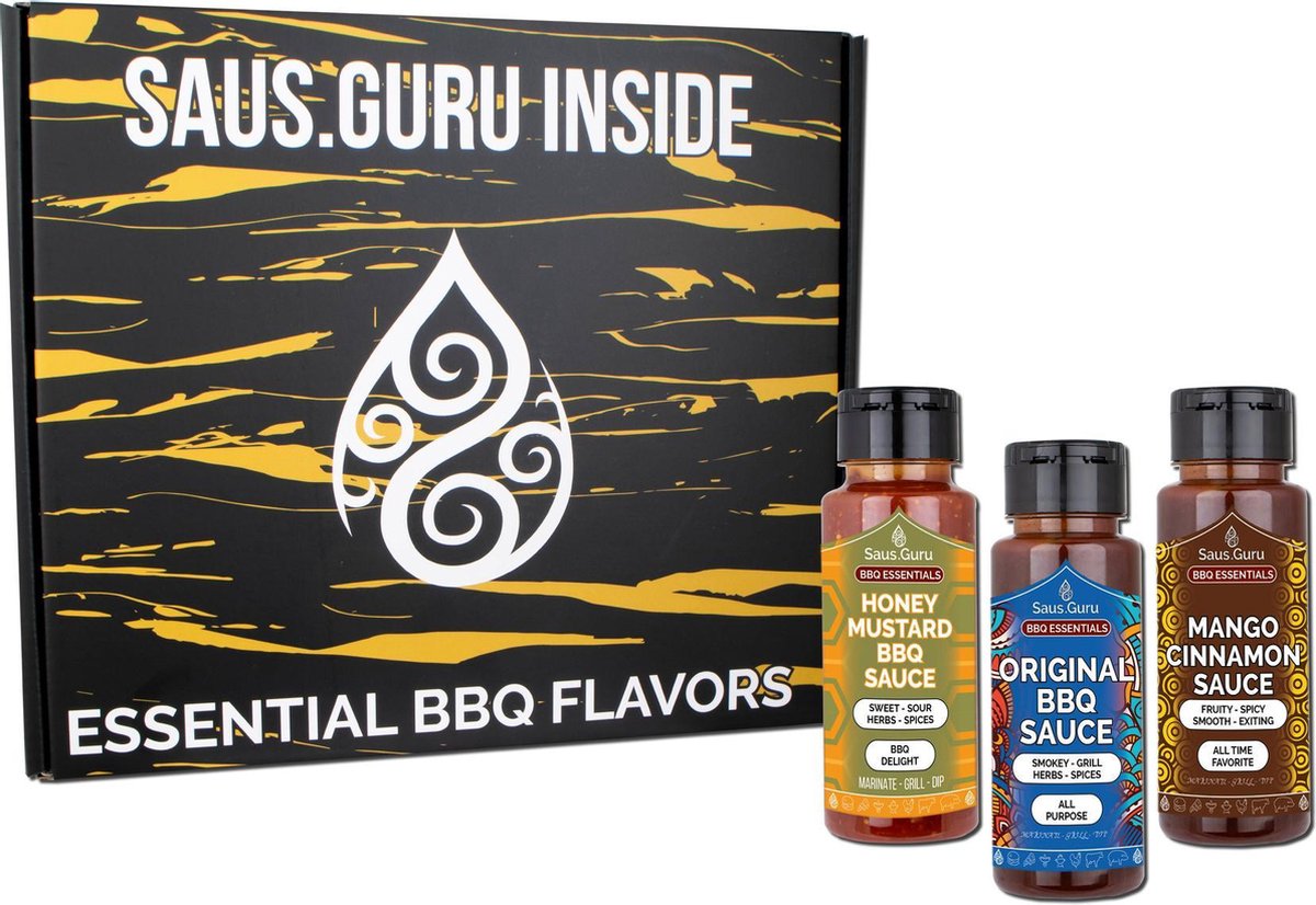 Saus.Guru Bbq Essentials No.2 - Honey Mustard/Original/Mango Cinnamon