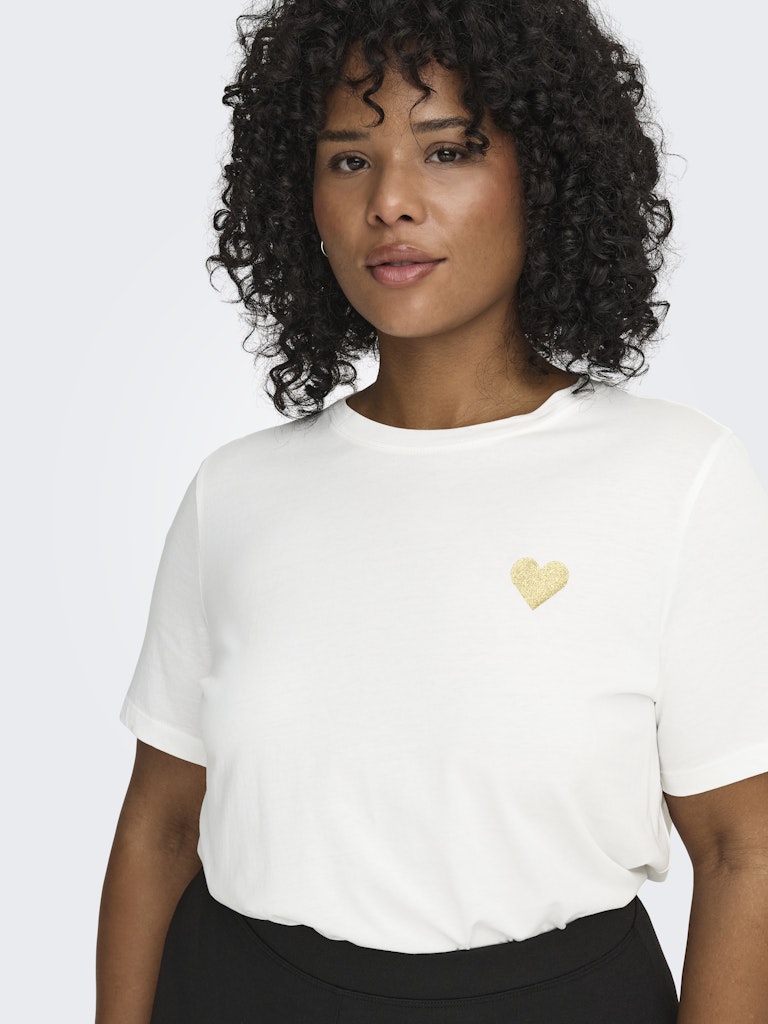 Only Carmakoma Kita S/S Logo Top Dames