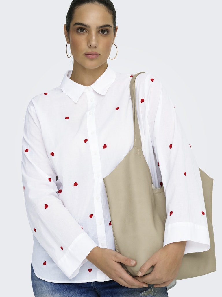 Only Carmakoma New Lina Grace LS Emb Shirt Wvn Dames
