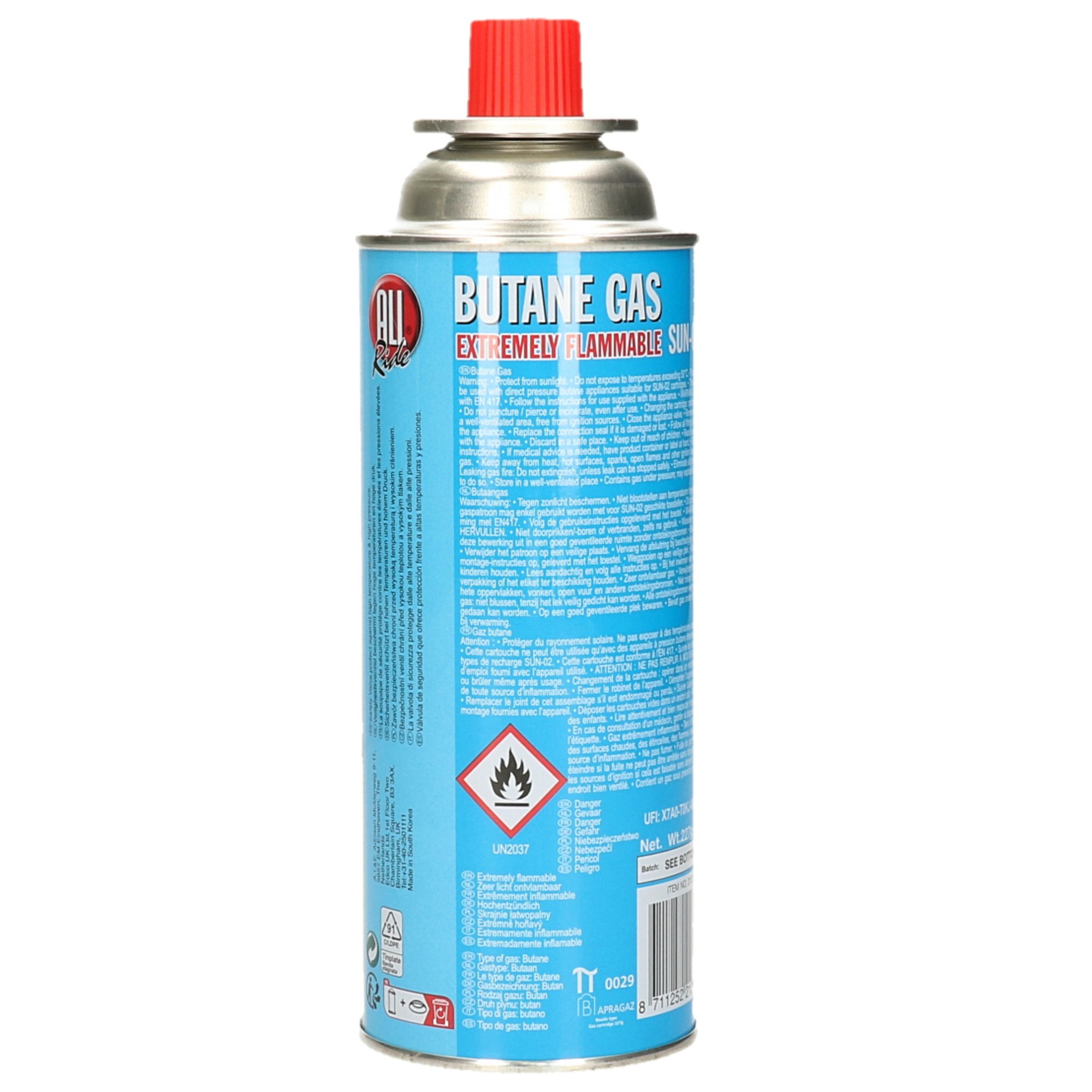 All Ride Gasbus Navulling Kooktoestel 227gr
