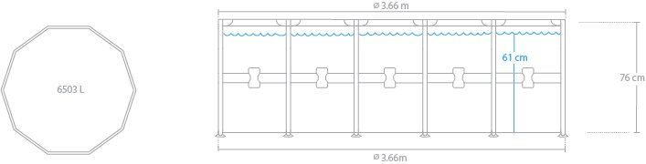 Intex Prism Frame Premium Zwembad Ø366 X 76 cm