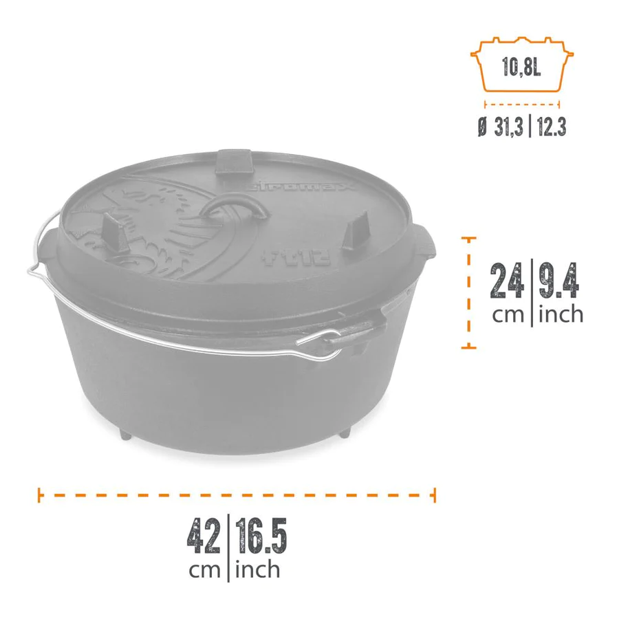 Petromax Dutch Oven FT12 Met Pootjes 10,8 Liter