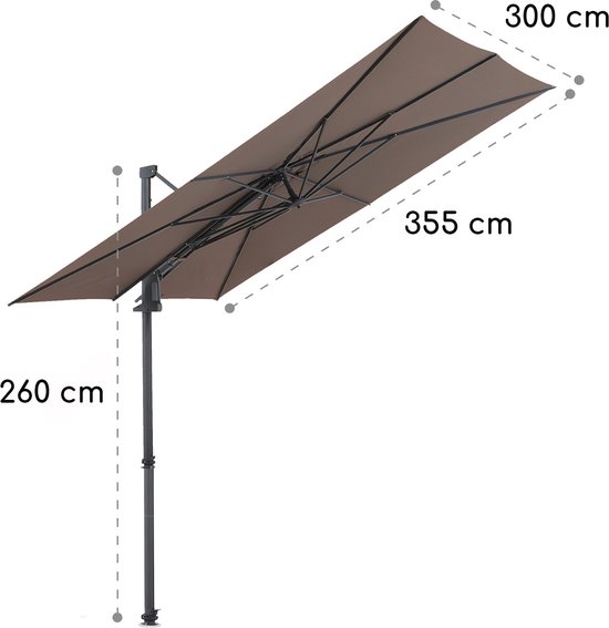 Madison Parasol Saint Tropez 355x300cm