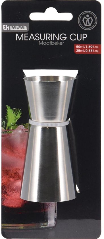 Maatbeker Rvs 50Ml/25Ml Dia 40Xh83Mm