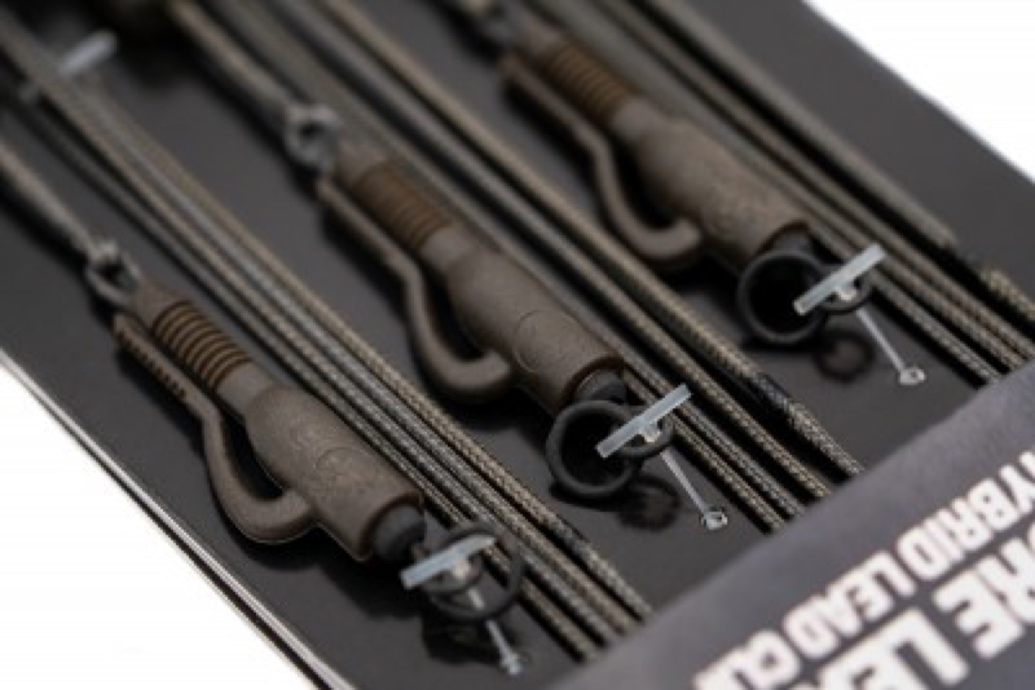 Korda Leadcore Leader Lead Clip - Weed / Silt 3 Per Pack - 1 M