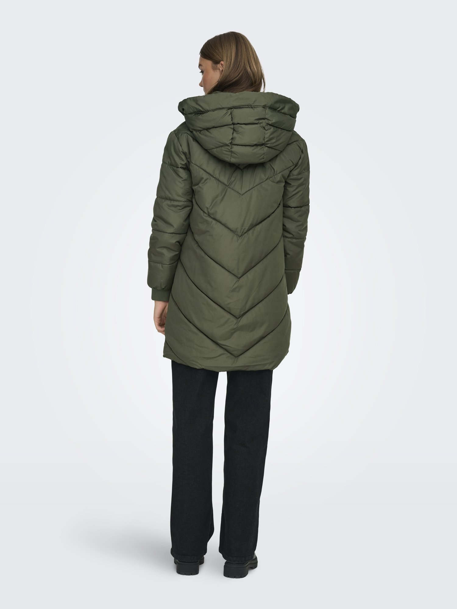 Jacqueline DE Yong Skylar Padded Hood Jas Dames
