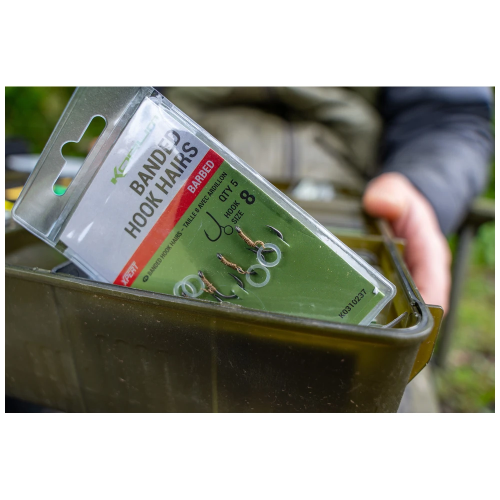 Korum Banded Hook Hairs-Barbed 8