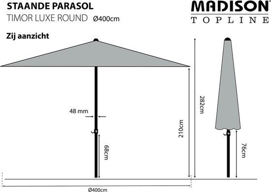 Madison Parasol Timor Luxe 400Cm