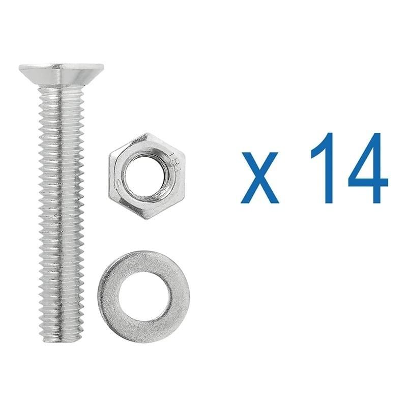Proplus Bindrails Set Aluminium 2X60Cm 6-Delig