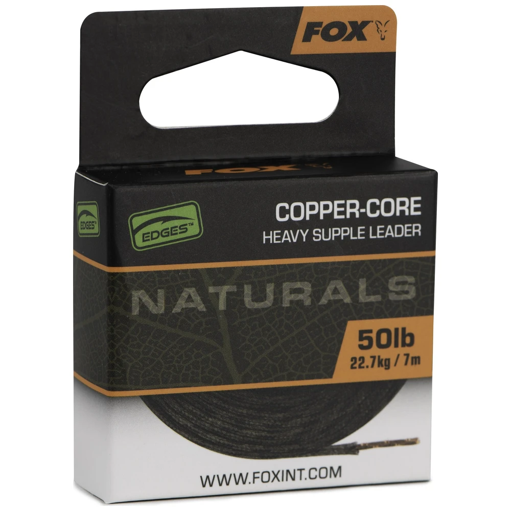 Fox Naturals Copper Core Heavy Supple Leader 50Lb 7M