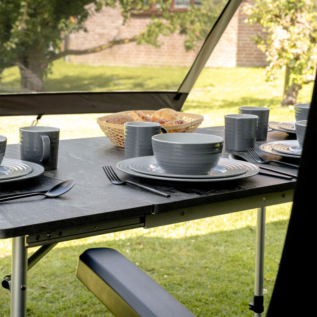 Trafellife Sorrento Tafel Uitschuifbaar Honeycomb Dark Grey 80/110/140 Cm