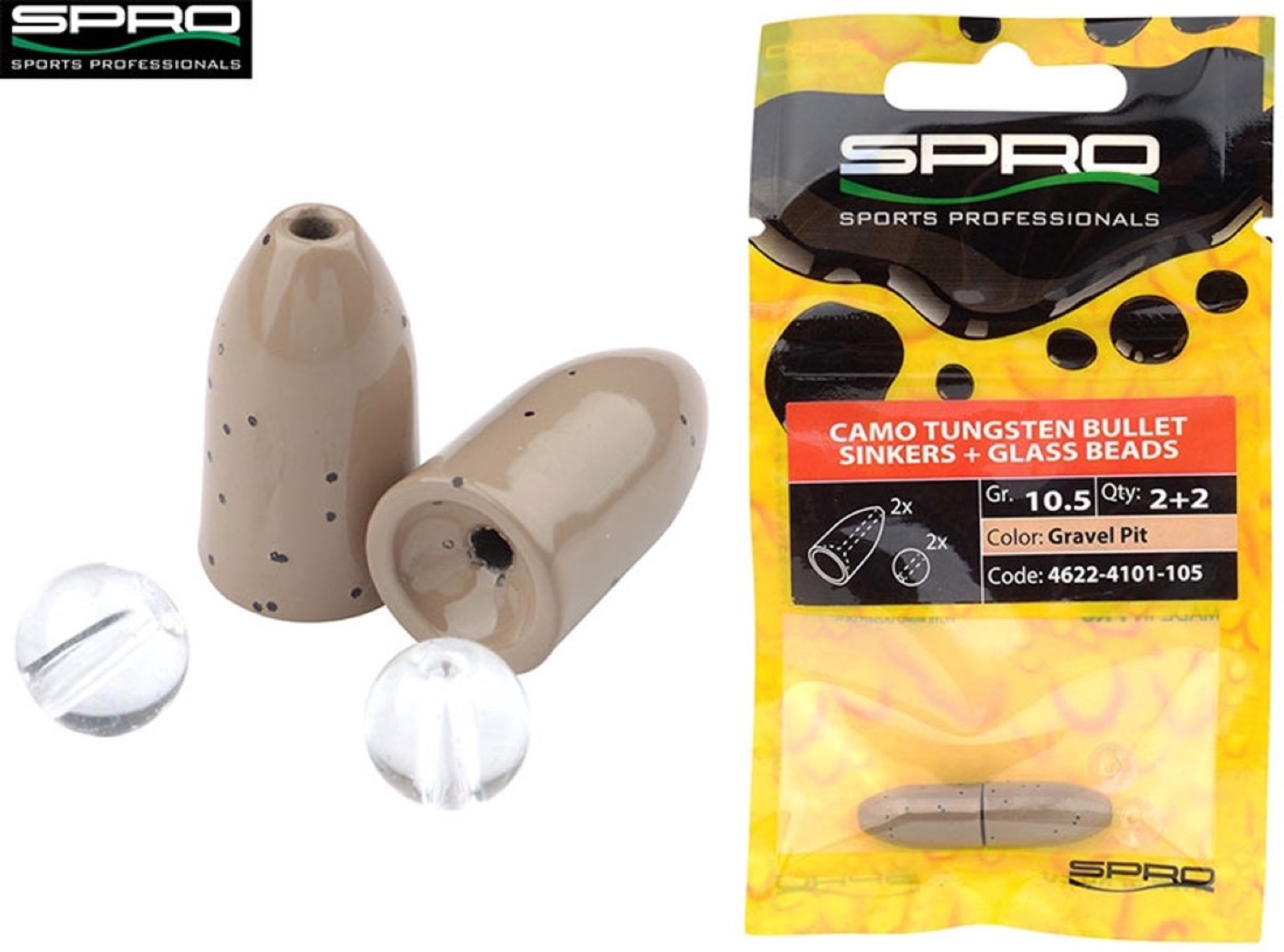 Spro Camo Tungsten Bullet Sinkers GP 5G