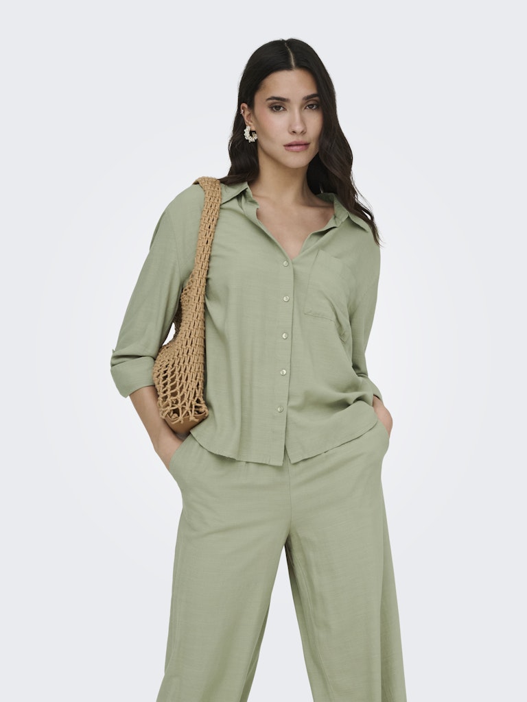 Jacqueline de Yong Caya Linen Loose L/S Shirt Dames