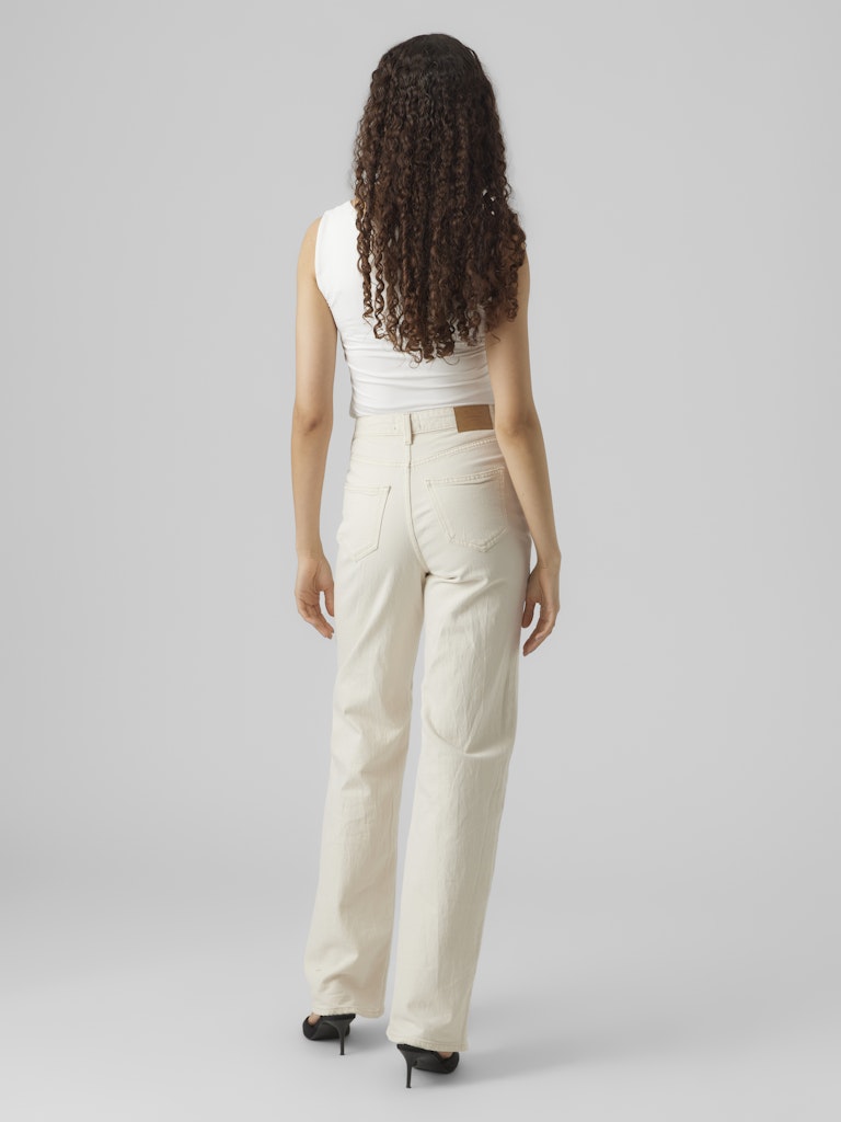 Vero Moda Tessa HR Wide Jeans Ecru Dames
