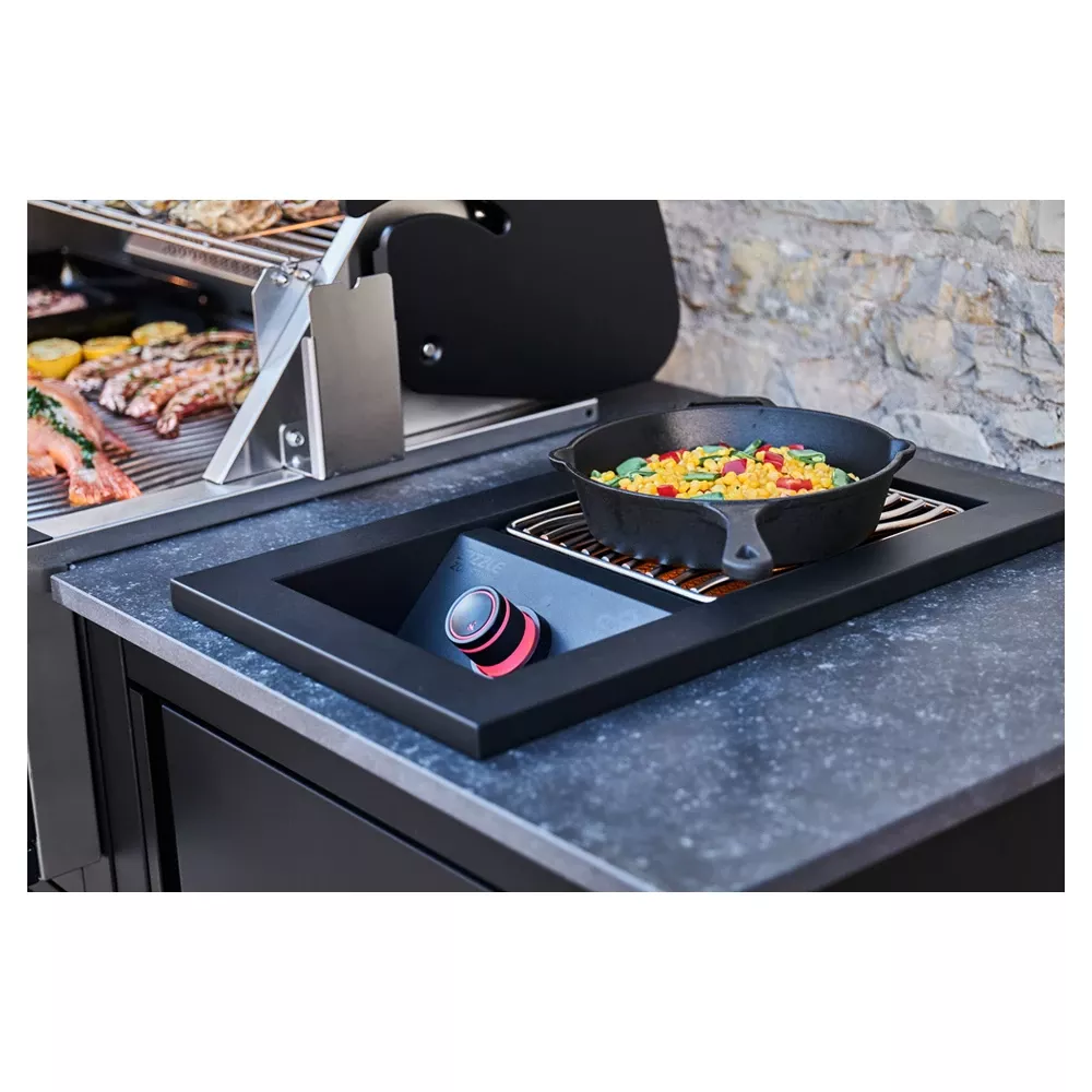 Napoleon Oasis Compact 105 Mat Zwart Met Big32-1 En Inbouw Sizzle Zone