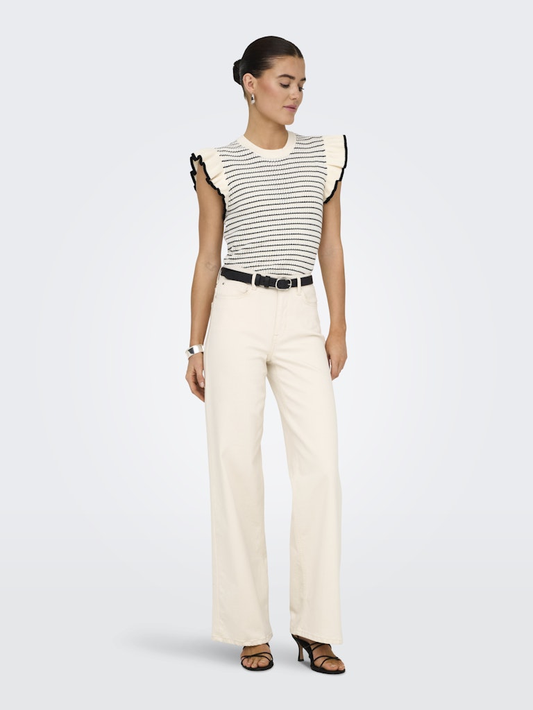 Jacqueline de Yong Ice S/L Frill Pullover Knt Dames