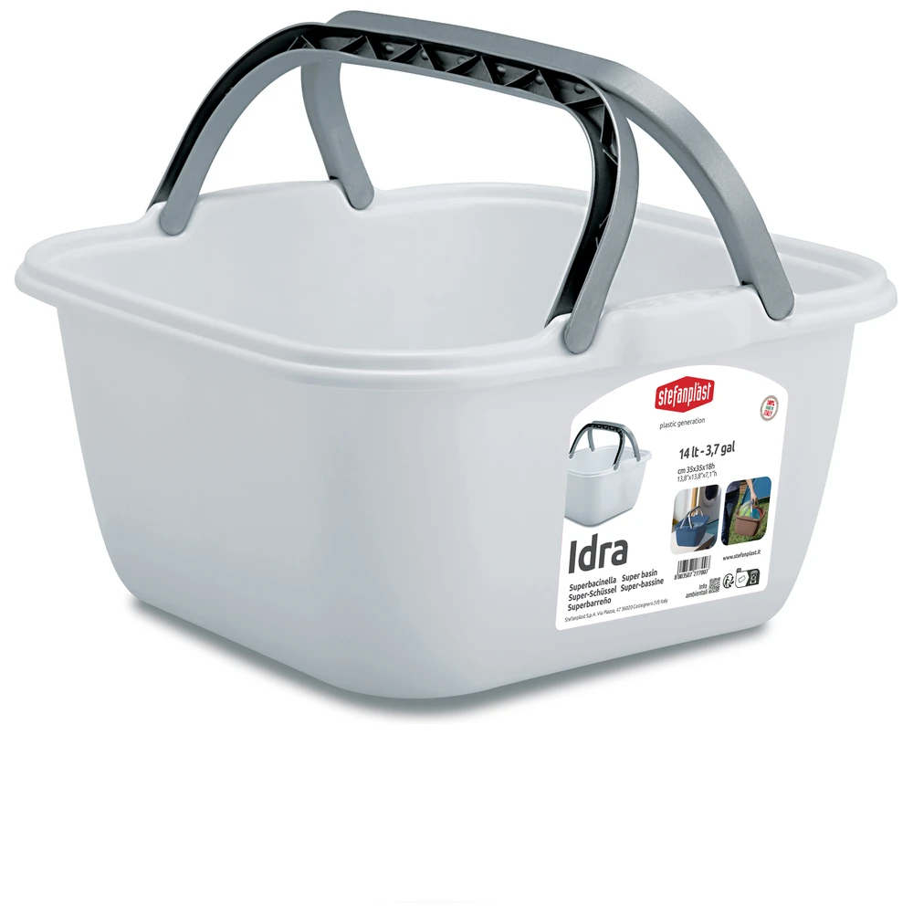 Stefanplast Wasbak Vierkant 13L Ass.KL.35X35X18Cm