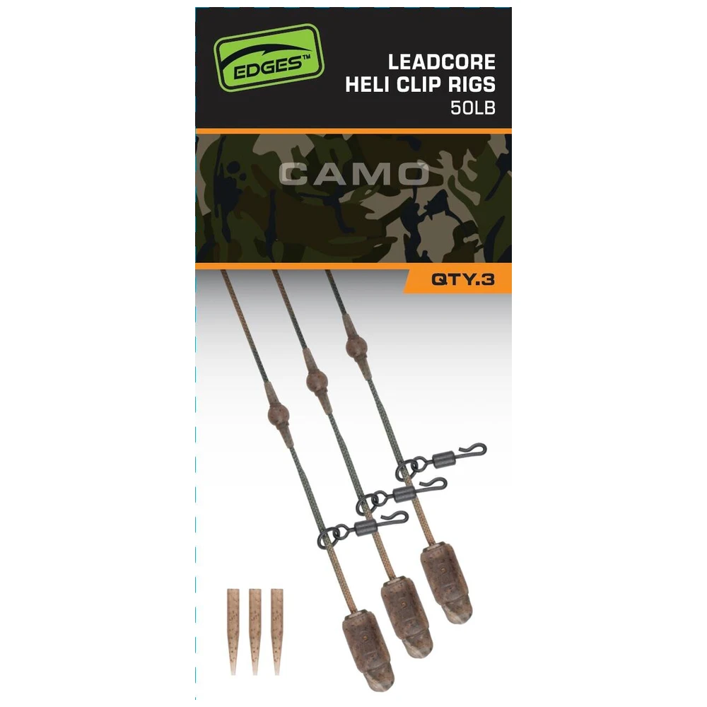 Fox Edges Naturals Heli-Clip Rigs 50Lb Lcx3