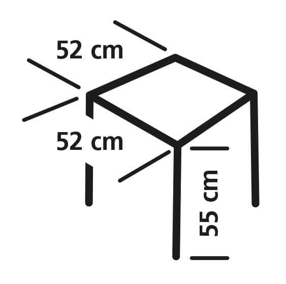 Eurotrail Bijzettafel Burzet 52X52X55Cm - Alu