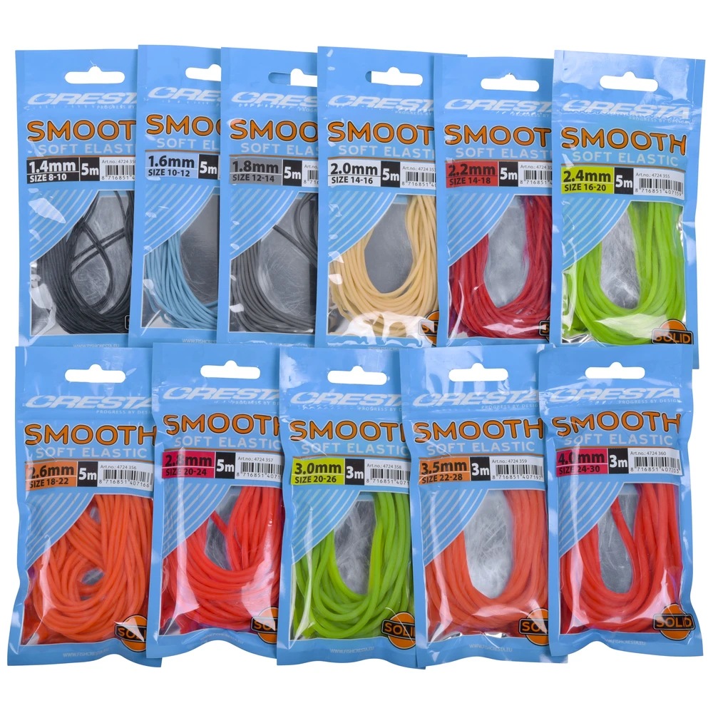 Cresta Smooth Soft Elastic Black 1.4Mm 5M