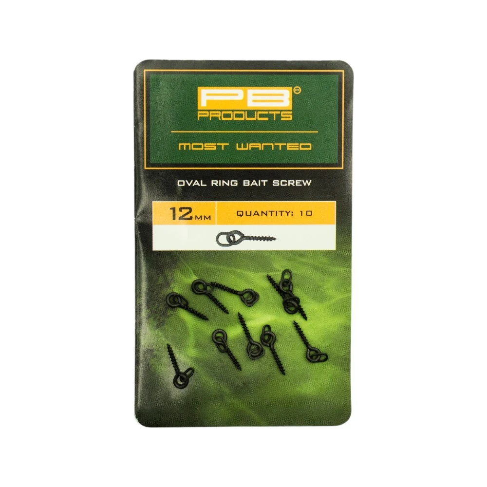 PB Products Oval Ring Bait Screw 12Mm 10Pcs