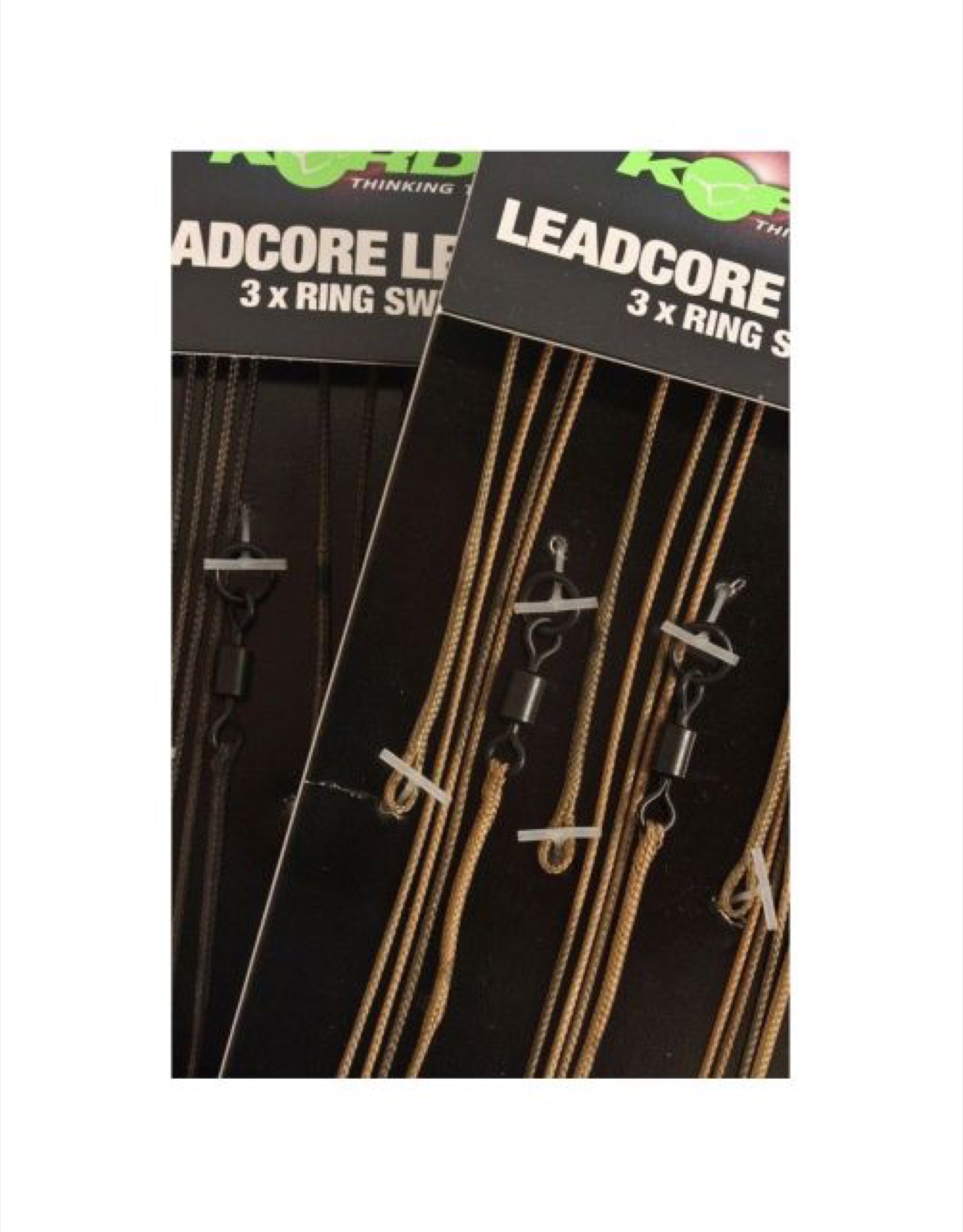 Korda Leadcore Leader Heli Weed - Weed / Silt 3 Per Pack - 1 M