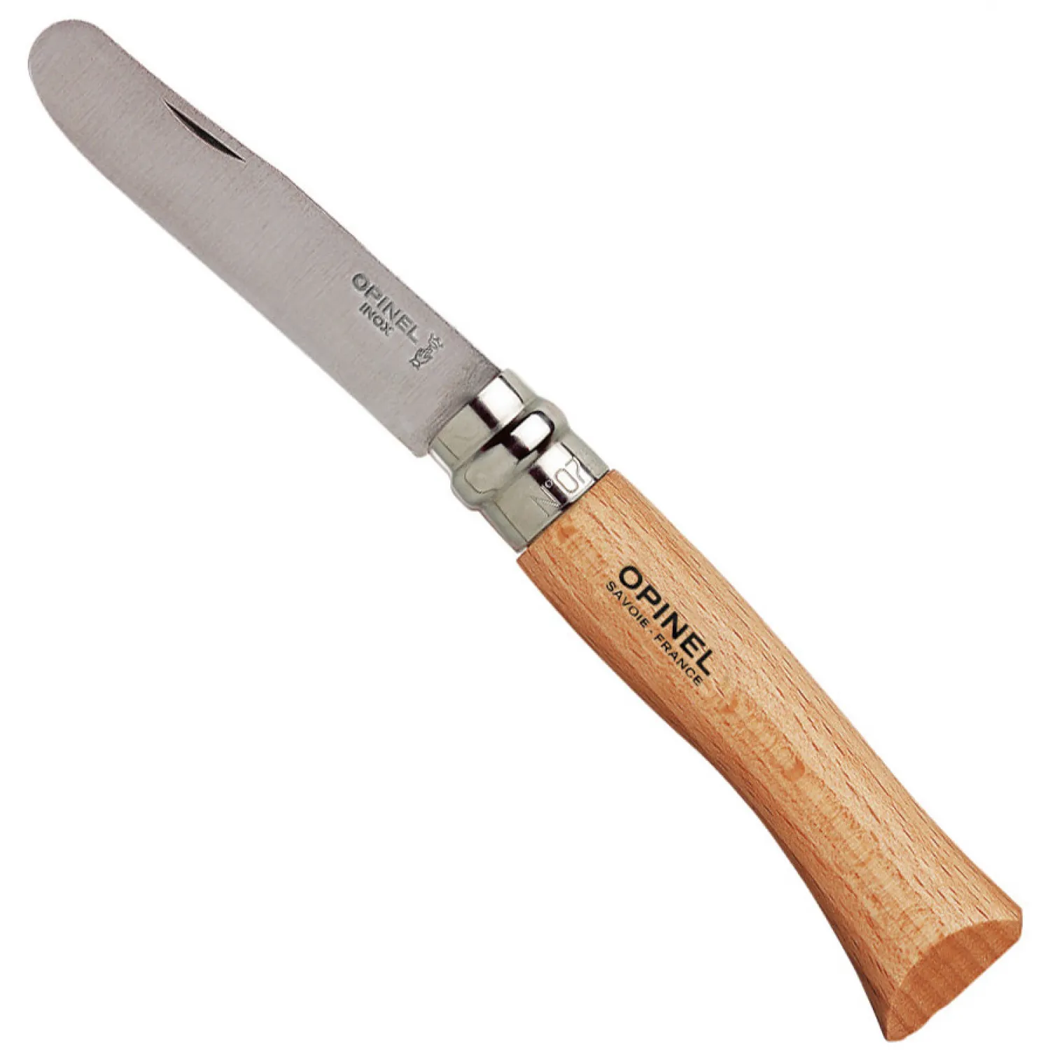 Opinel Zakmes Nr07 Juniormon Premier - Rvs Rond/Hout