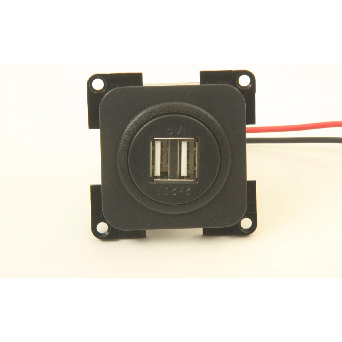 Presto Contactdoos 2X Usb Lader 12V Inbouw Zwart