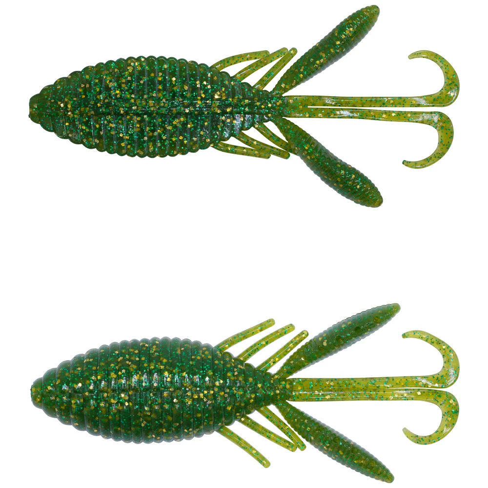 Spro Hide-UP Stagger Wide Hog 4" #111 Chartgrn Goldf