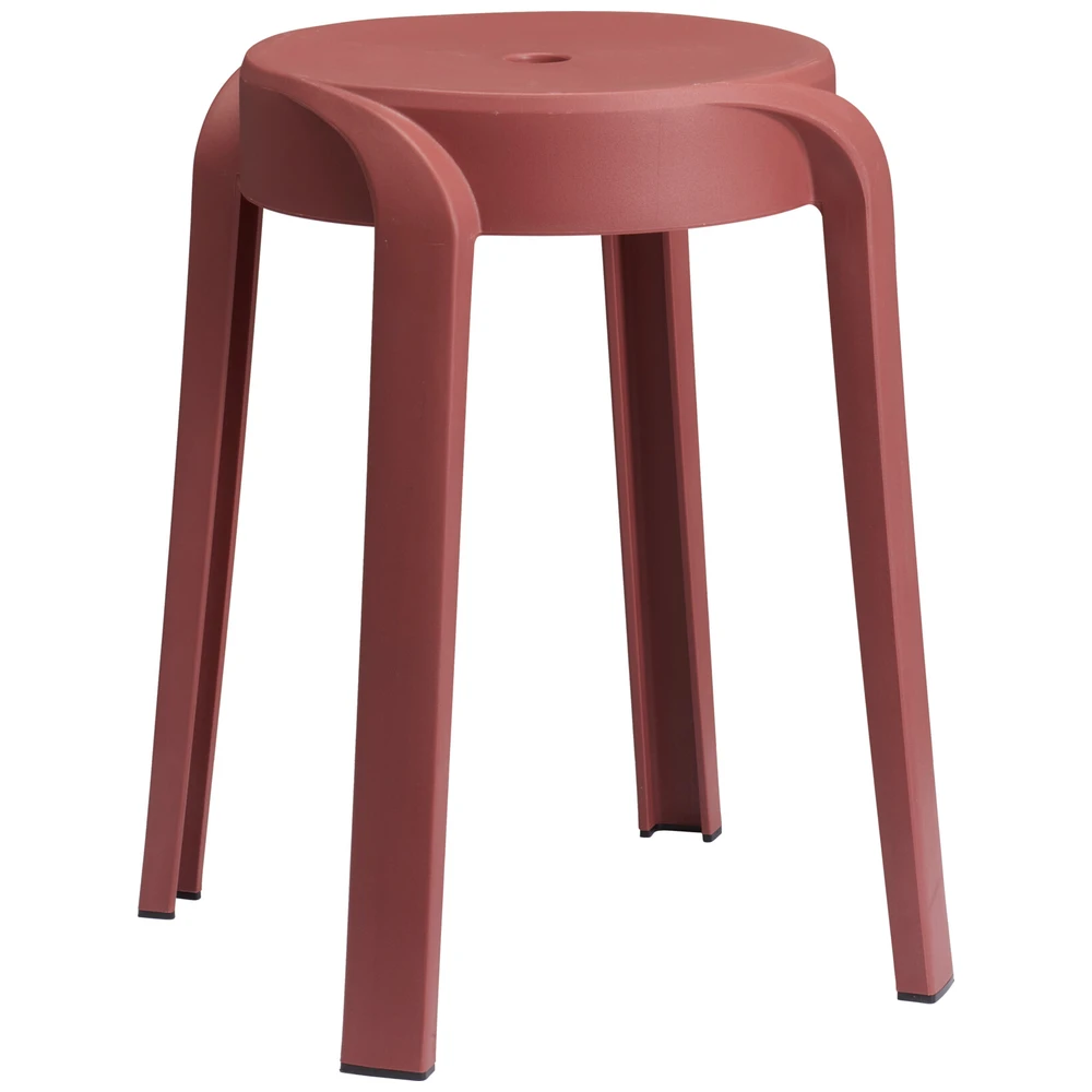 Kruk Stapelbaar PP Met UV Bescherming 34X34X45Cmkleur 1 Licht Bordeaux