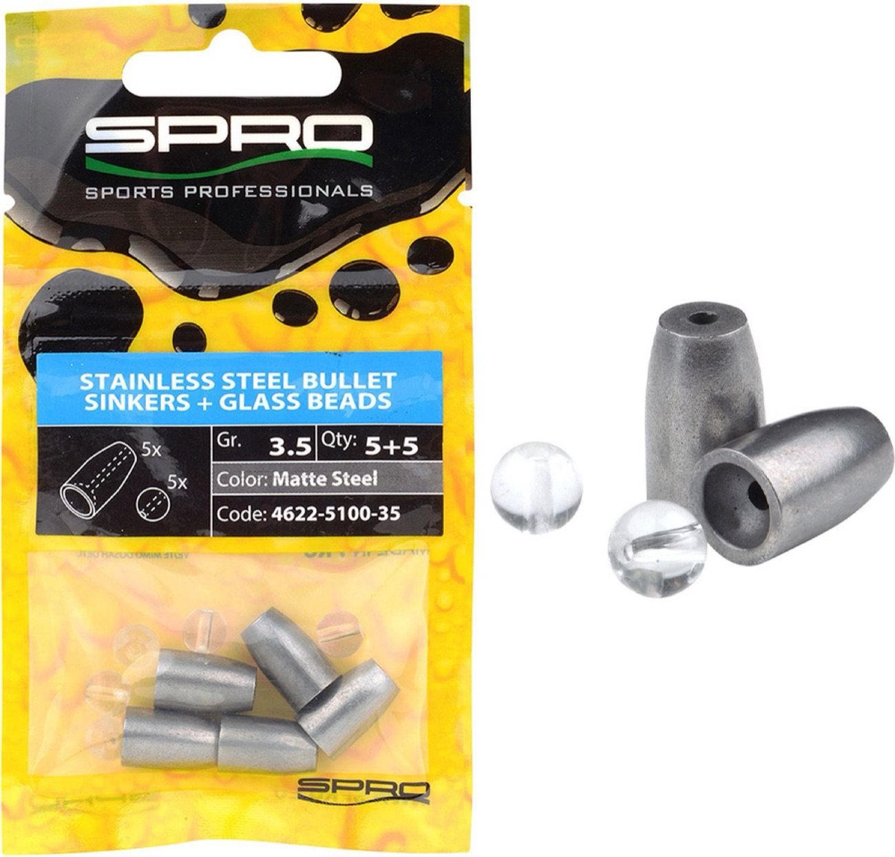 Spro Stainless Steel Bullet Sink MS 7,2G