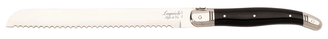 Laguiole Premium Line Broodmes Zwart Met Plankje Laguiole Premium Line Broodmes Zwart Met Plankje