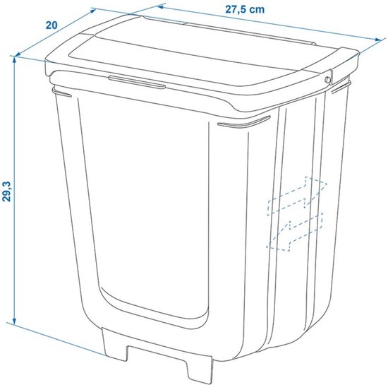 Proplus Afvalbak 8L Opvouwbaar