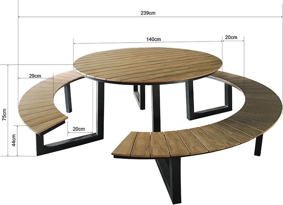 Leslie Living Picknickset Arezzo Rond