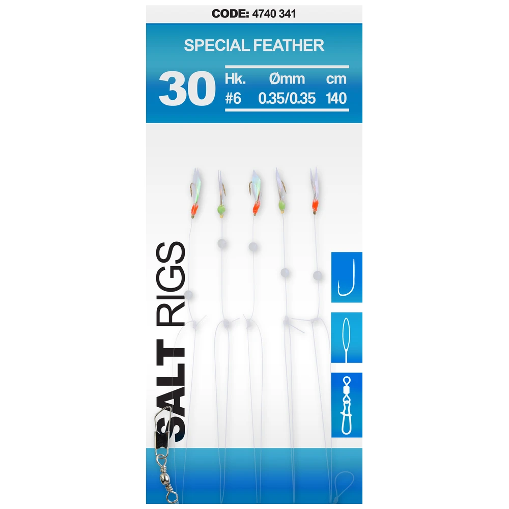 Spro Saltwater Salt Rig Special Feather 6 0.35/0.35Mm 140Cm
