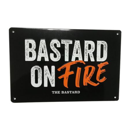 The Bastard Man Cave Plate "Bastard On Fire"
