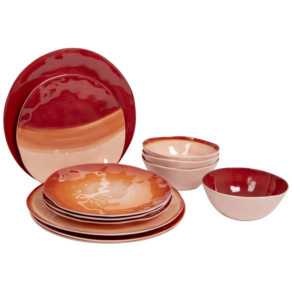 Bo-Camp Servies Halo 12Dlg Melamina Terr