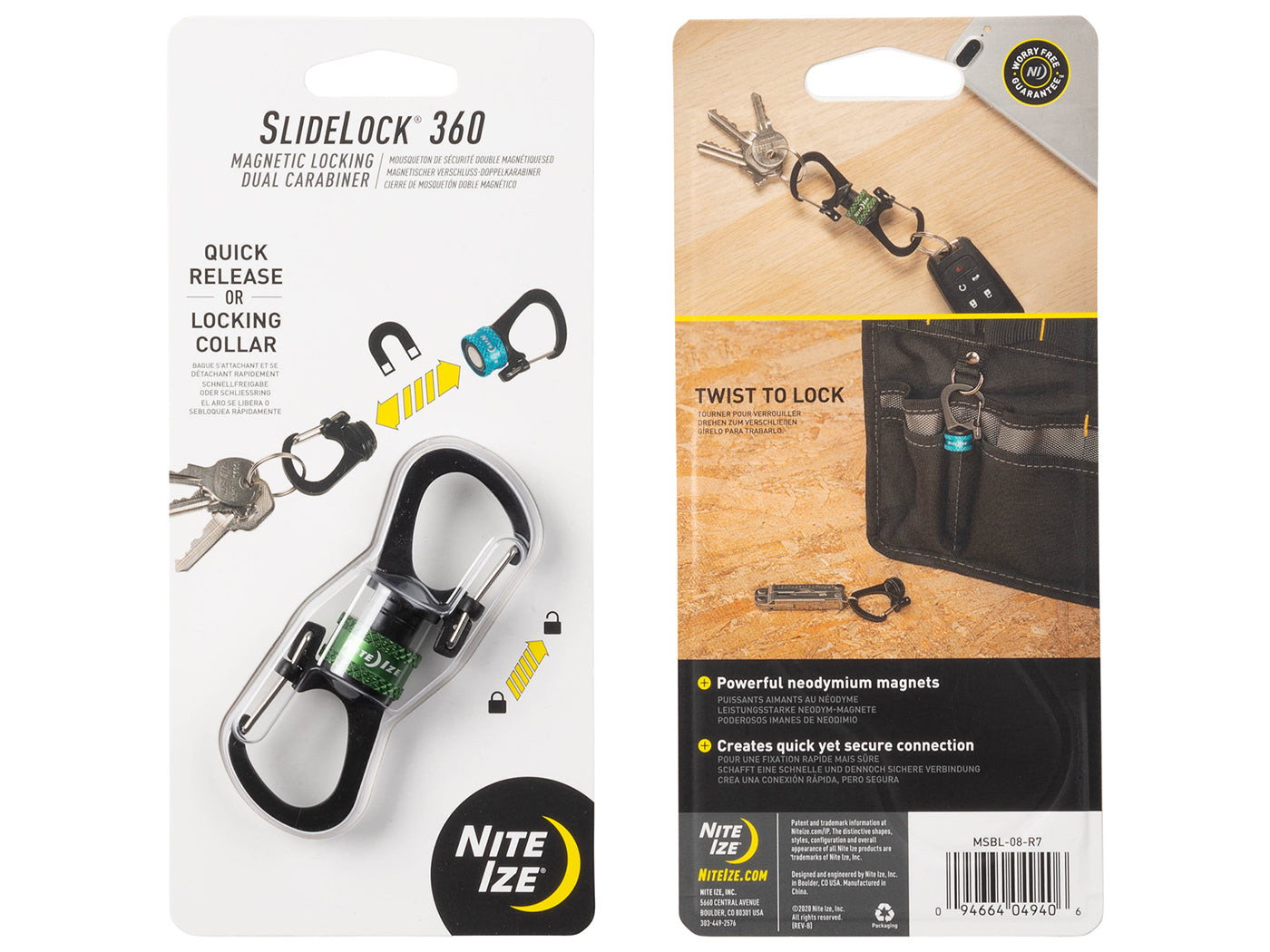 Nite Ize Karabijnhaak Slidelock 360 Groen