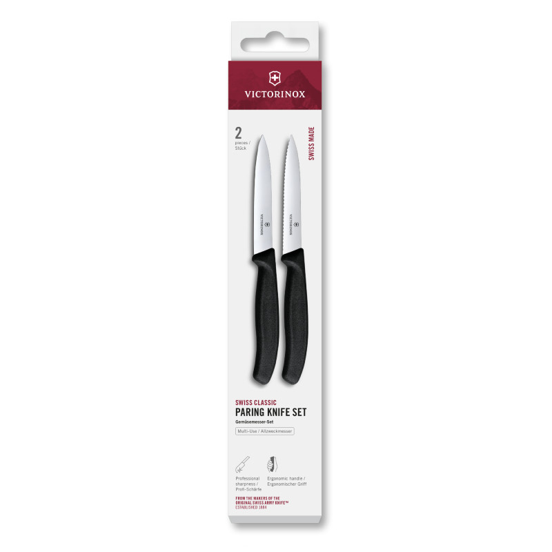 Victorinox Groente-/Schilmes Swiss Classic - Glad/Kartel - Zwart