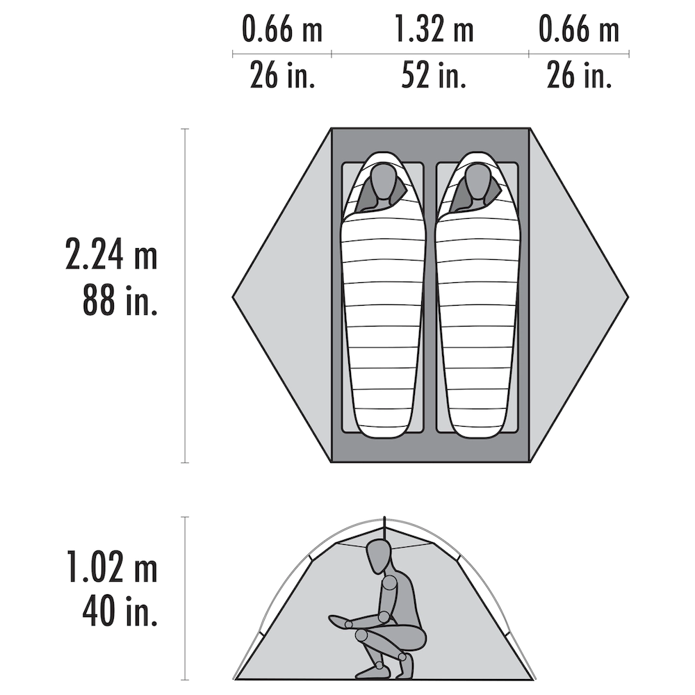 MSR Hubba Hubba Lt 2 Tent - Olive Night