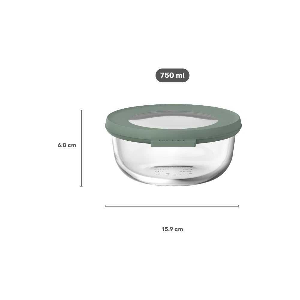 Mepal Glazen Multikom Cirqula Rond 750 Ml - Nordic Sage