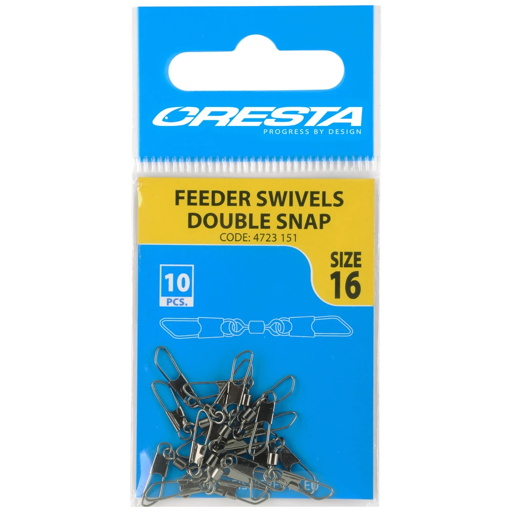 Cresta Feeder Swivels Double Snap Size 16