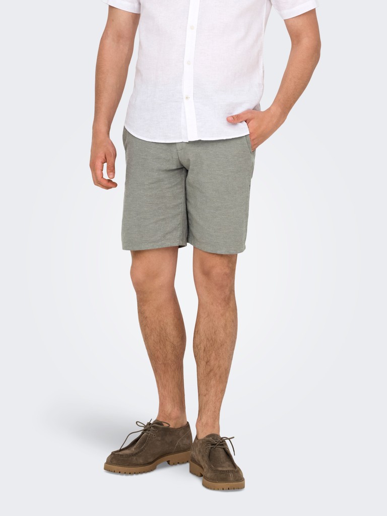 Only & Sons Mark 0011 Cotton Linen Shorts Heren