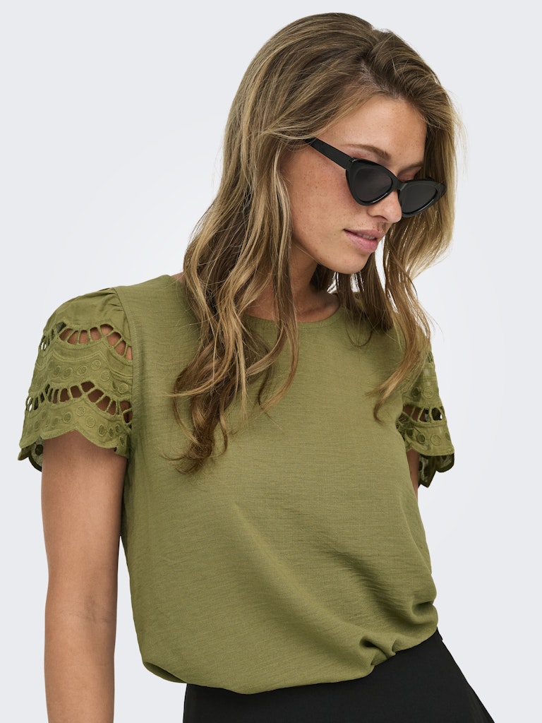 Jacqueline de Yong Hannah S/S Lace Top Wvn Dames