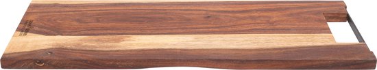 Pure Rose Wood Serveerplank 49 Cm Met Metalen Handvat
