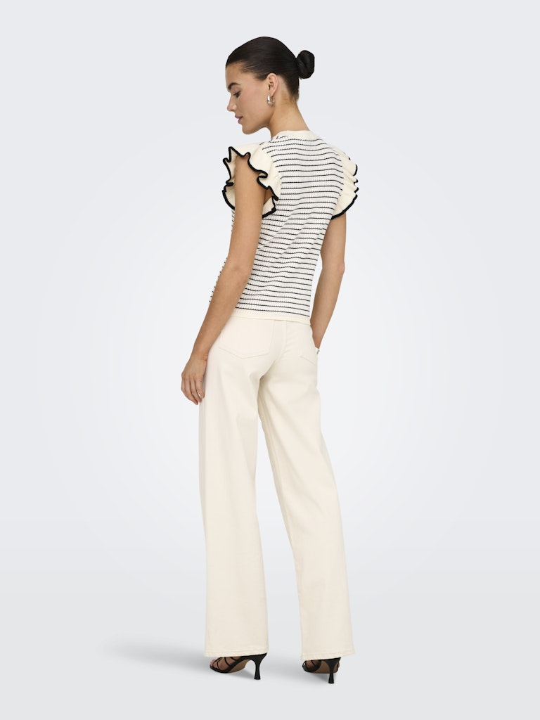 Jacqueline de Yong Ice S/L Frill Pullover Knt Dames
